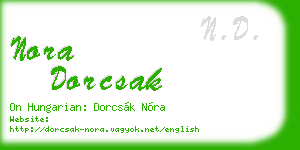 nora dorcsak business card